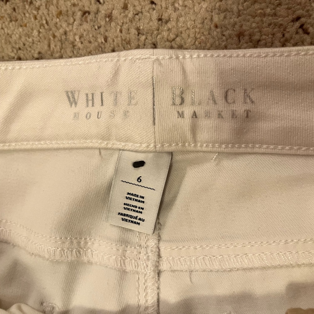 White House Black Market White Slim Stretch Jean/Rolled Crop Size 6 - Picture 7 of 12
